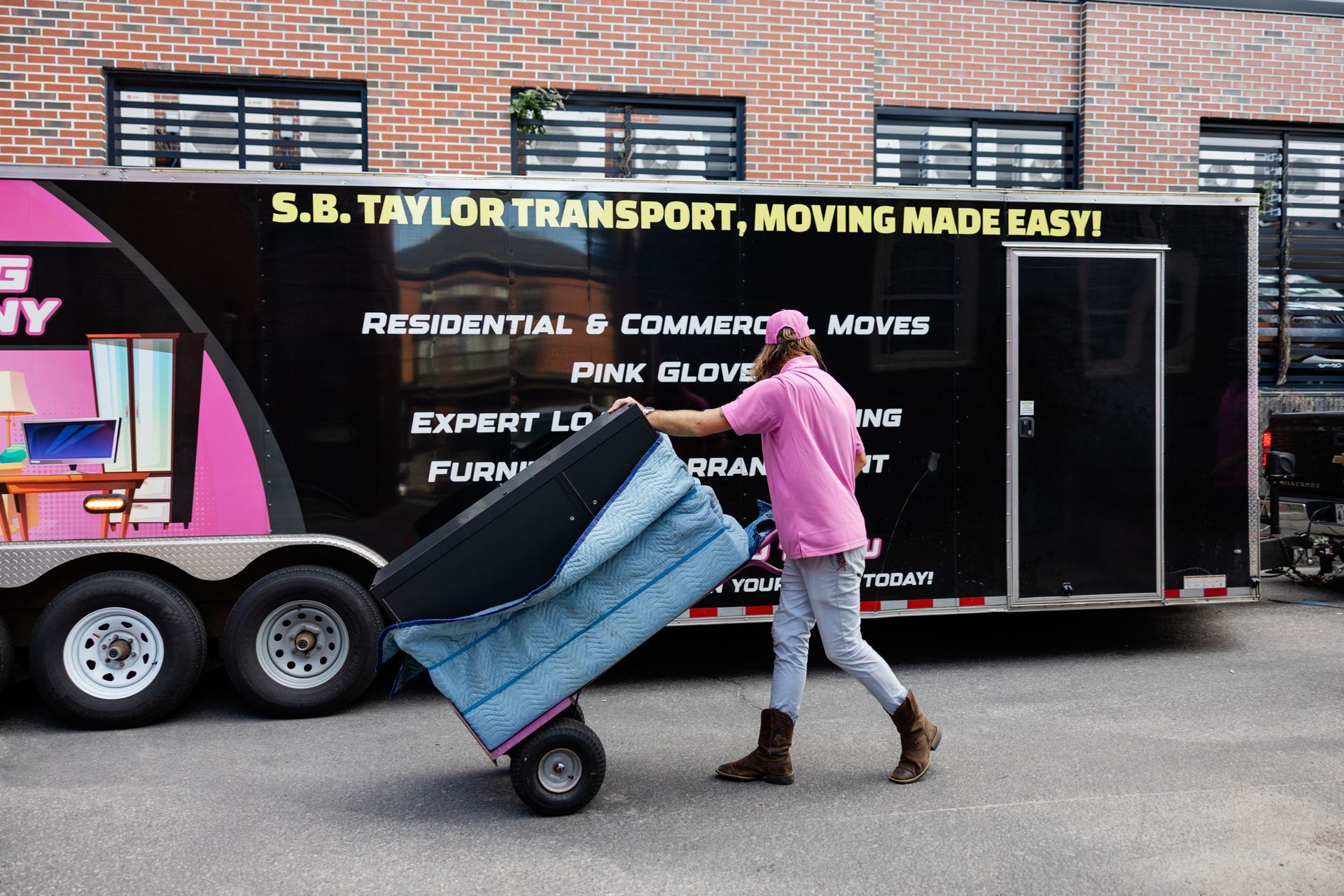 mover using a hand truck