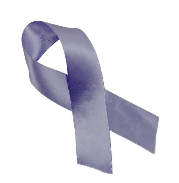 Purple ribbon symbolizing Alzheimer's disease awareness