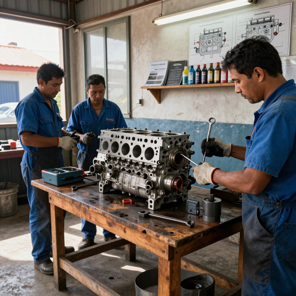 Reparaci&oacute;n de culata de motor di&eacute;sel