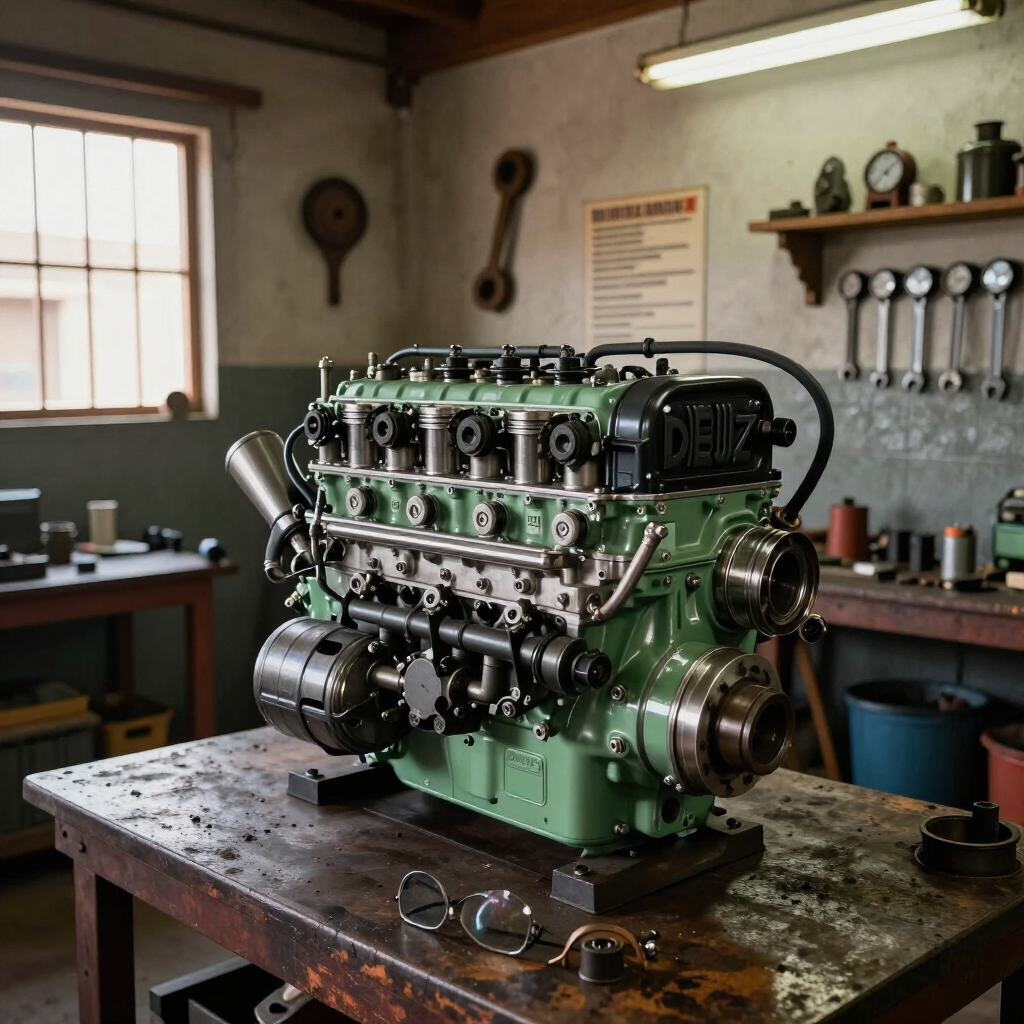 Motor DEUTZ reconstruido en taller