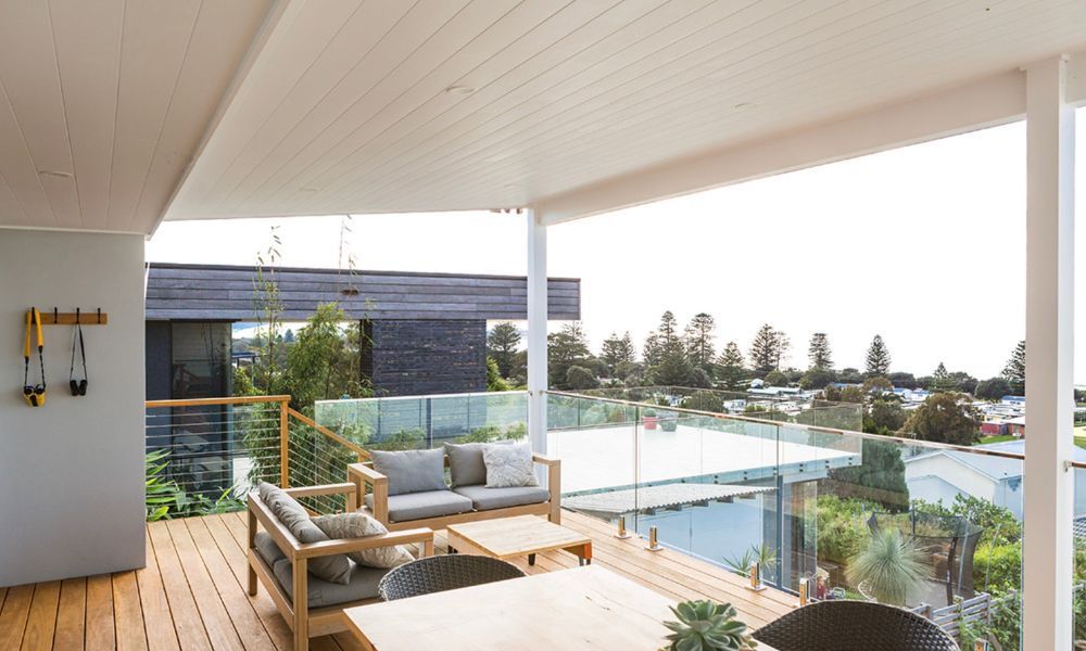 A Deck With a Couch — QBC Constructions In Gerringong, NSW
