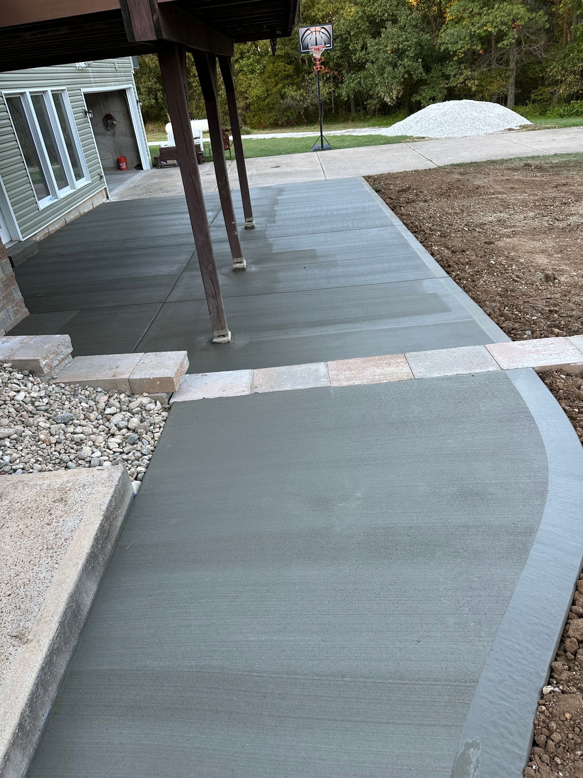 Man Repairing Patio — St. Charles, MO — TC Concrete Services