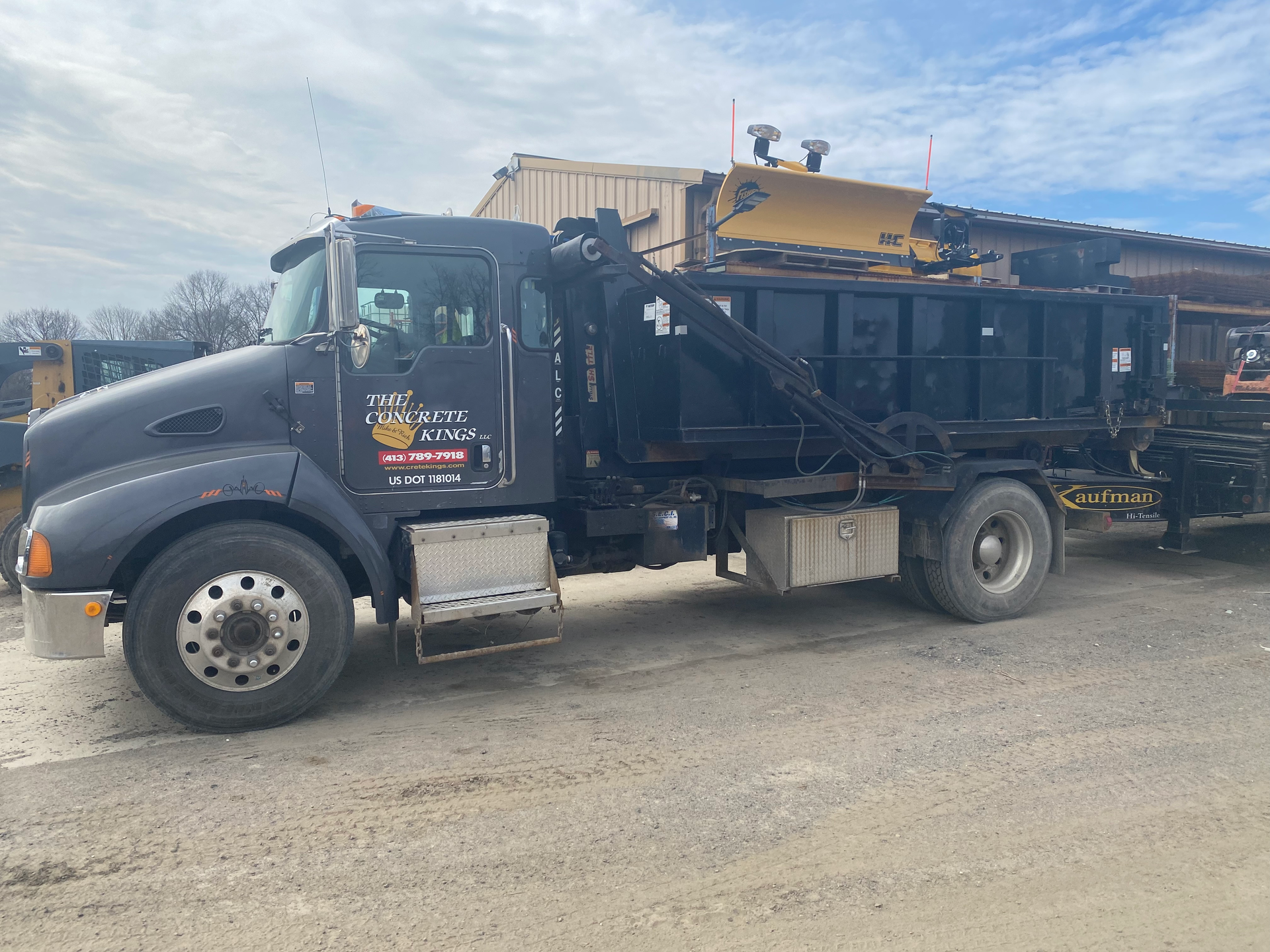The Concrete Kings Dumpster Rental truck