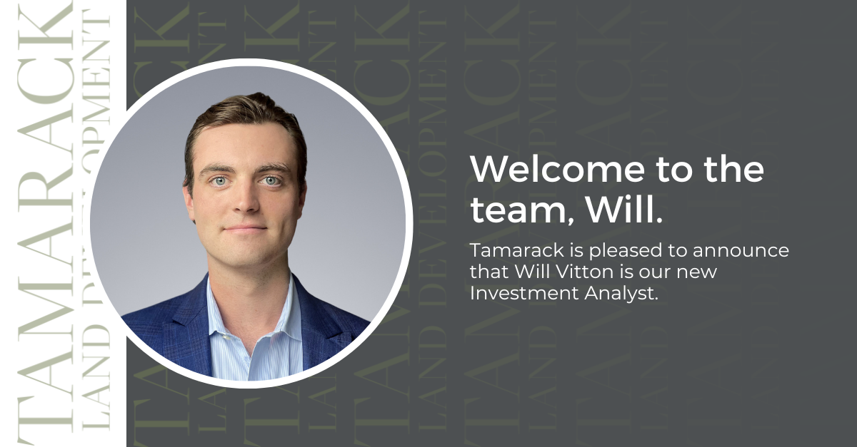 Welcome graphic: Man in suit with text