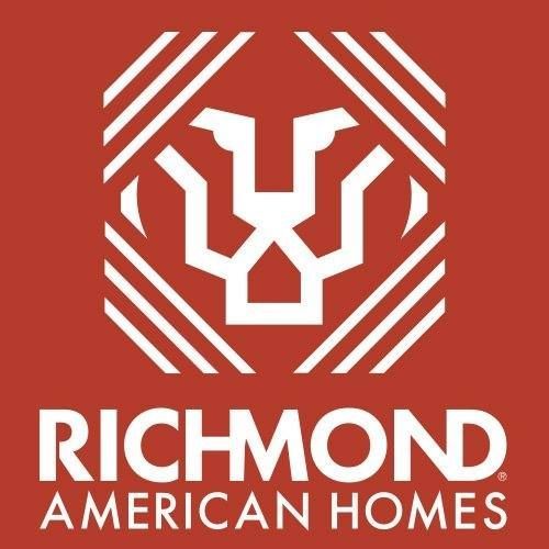 Richmond American Homes logo with a white lion icon on a red background.