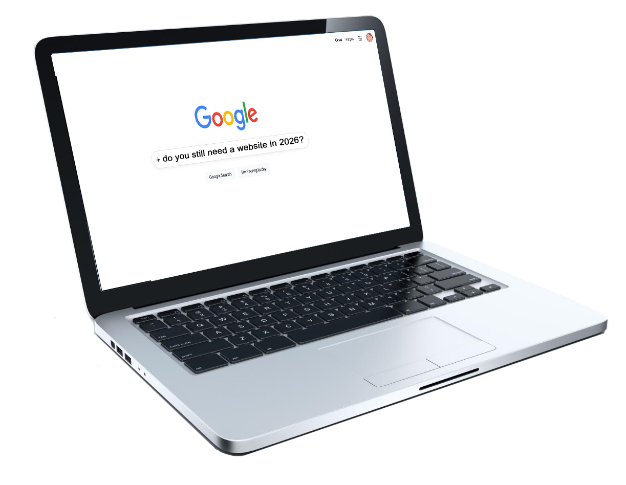 google screen with words do you still need a website in 2026?
