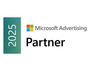 Microsoft Advertising Partner logo with a green 2025 badge.