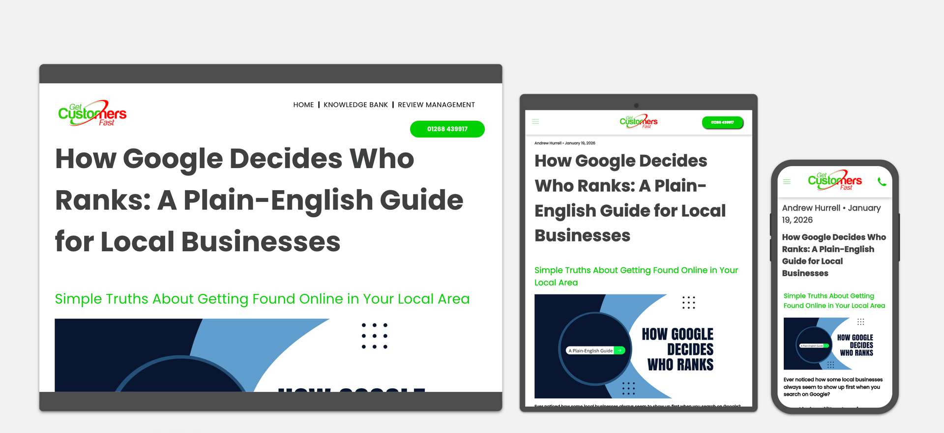 Screenshots of a webpage titled