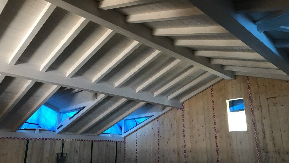 tetto con travi di legno Prostudio Sarzana