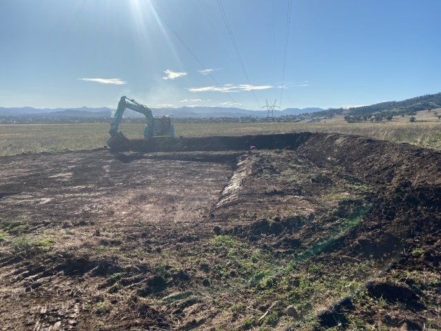 Excavator doing subdivision — Seaview Excavations in Hallidays Point, NSW