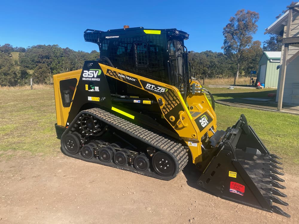 Yellow POSI-Track in Land Cleared Area — Seaview Excavations in Hallidays Point, NSW