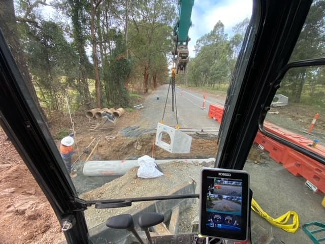 Driver's View Inside the Heavy Machinery — Seaview Excavations in Hallidays Point, NSW