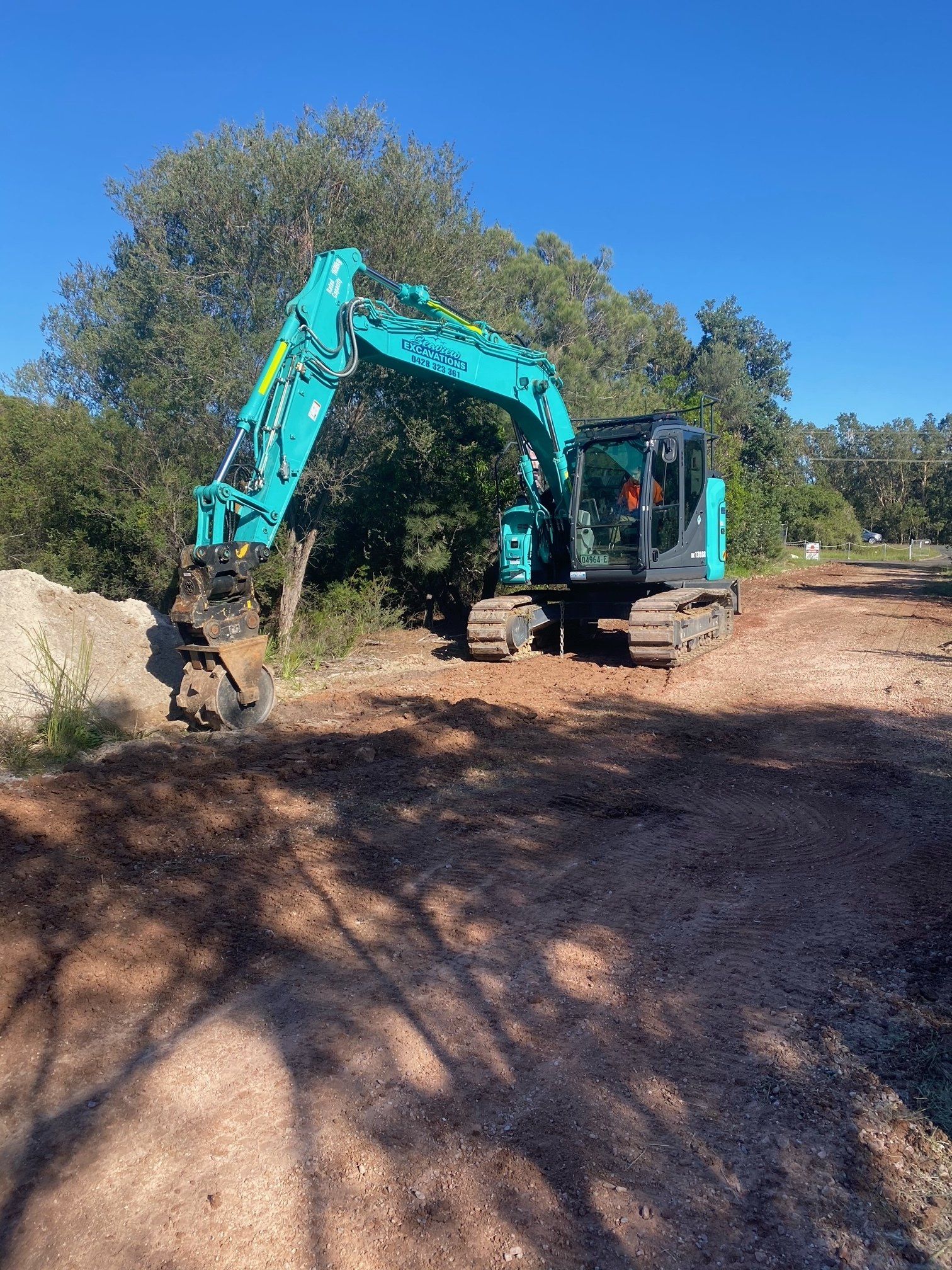 Yellow Mini Bulldozer — Seaview Excavations in Hallidays Point, NSW