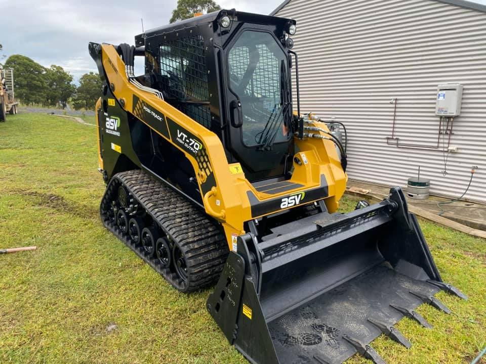 POSI-Track Parked Beside the Shed — Seaview Excavations in Hallidays Point, NSW