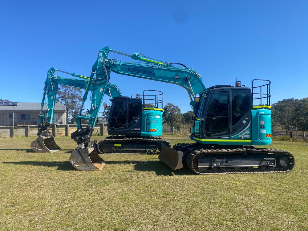 Excavator at Construction Site — Seaview Excavations in Hallidays Point, NSW