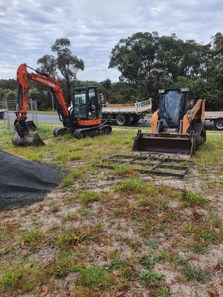 Excavator And Bulldozer — Seaview Excavations in Hallidays Point, NSW