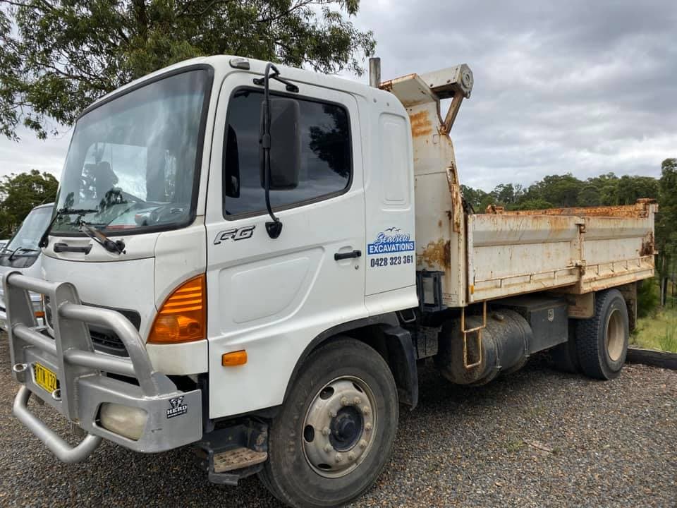 Rusty Tipper Truck Tray — Seaview Excavations in Hallidays Point, NSW