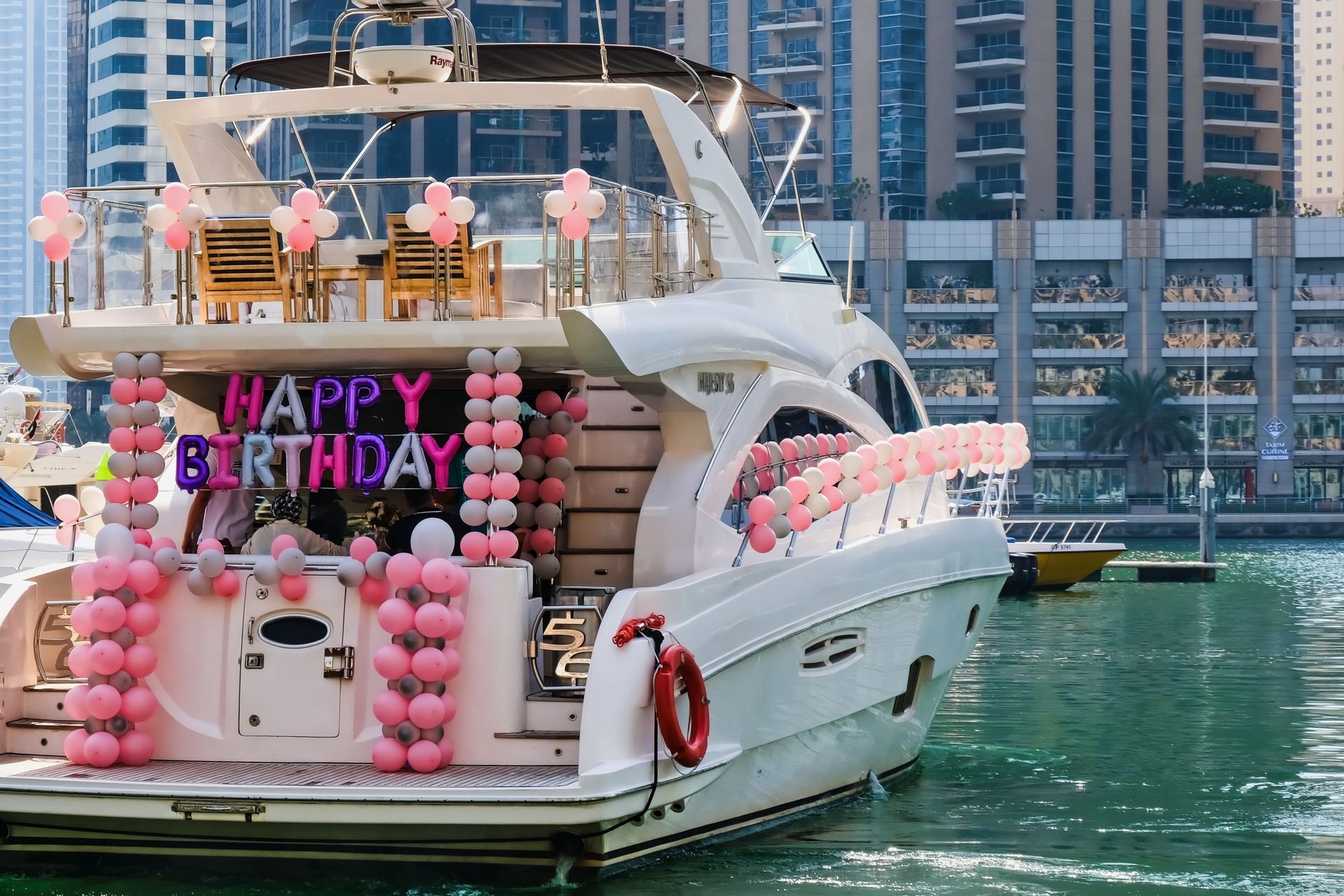 birthday party on yacht