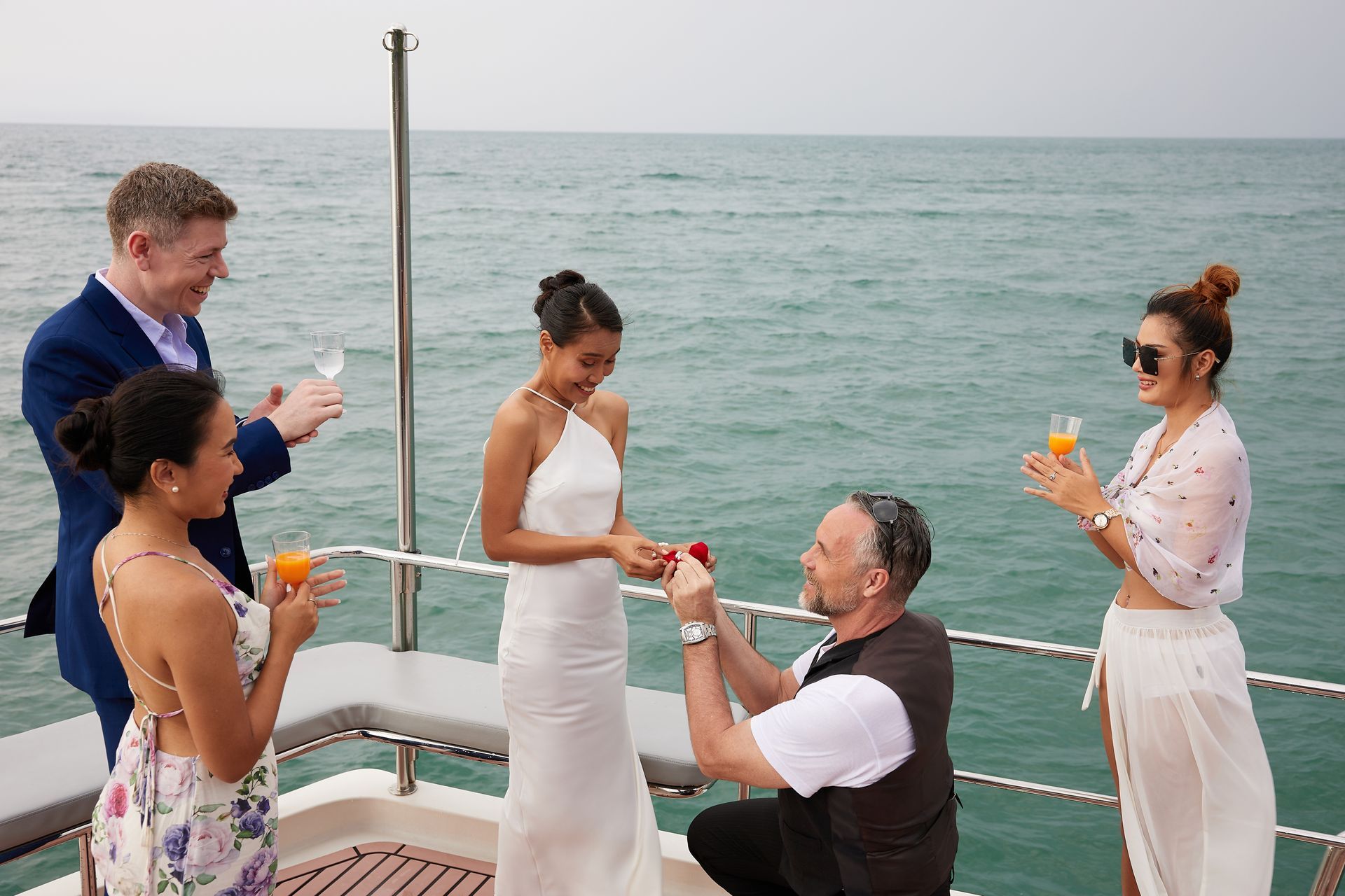 engagement on boat