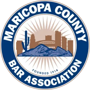 The logo for maricopa county bar association was founded in 1914