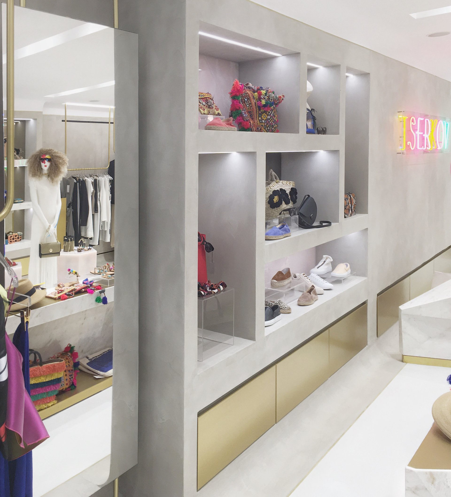 Image showing detailed design of a luxury and exclusive store in Mykonos, designed by Demis Martides