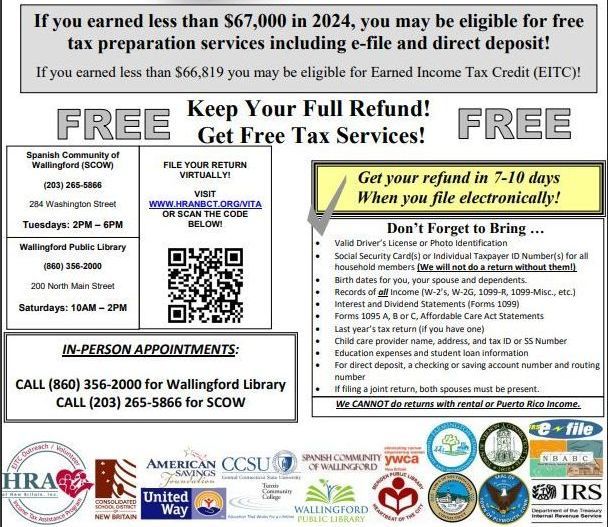 Free income tax services flyer