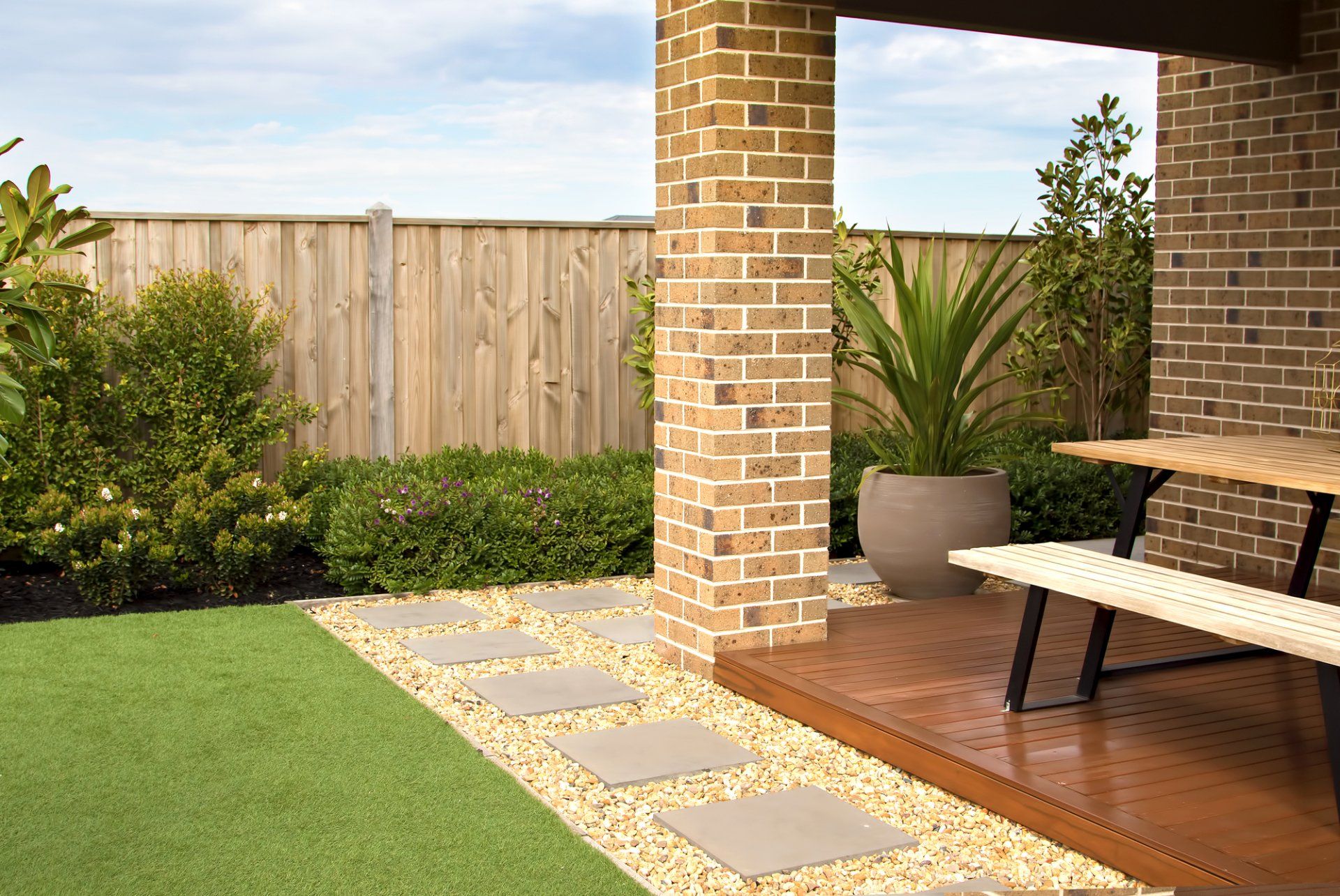 this artificial grass from Scottsdale Artificial Turf is giving this patio a natural touch