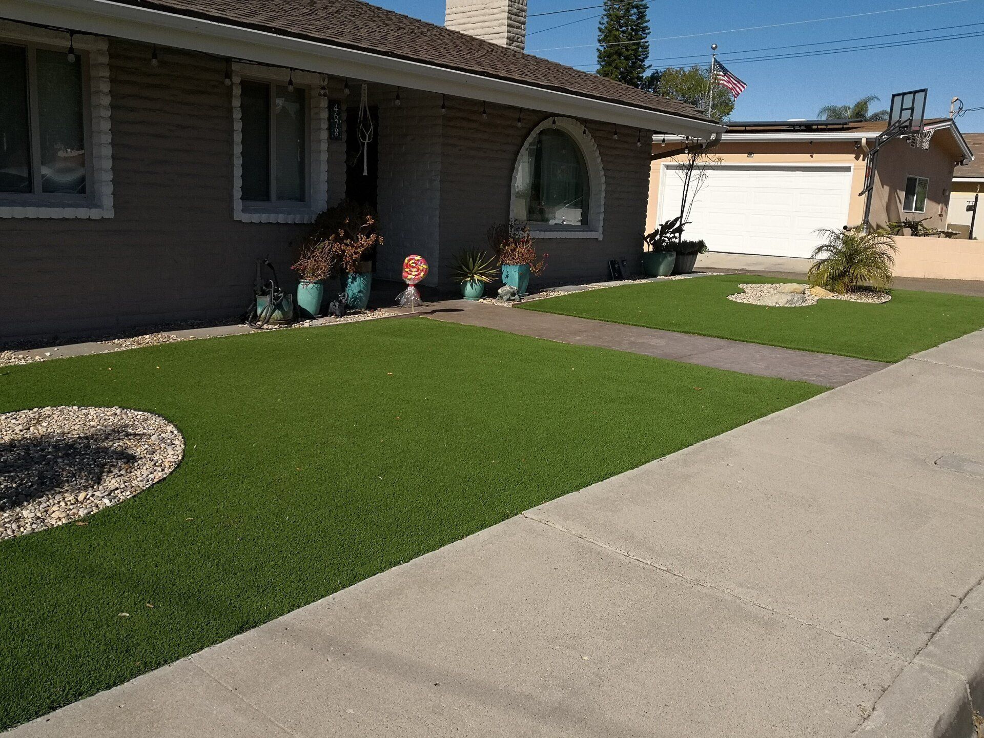 artificial lawn designed and installed by Scottsdale Artificial Turf