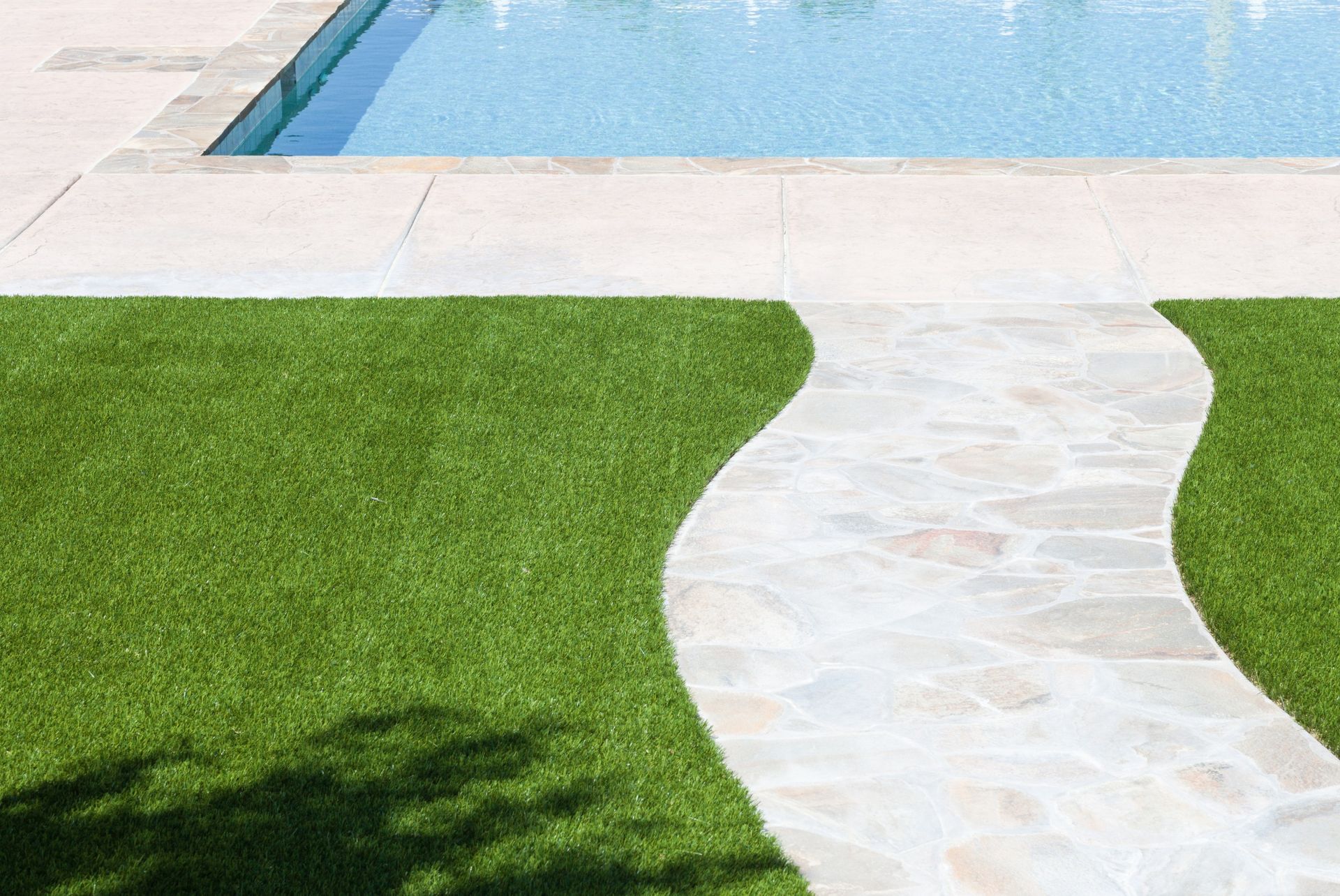 turf and pavers pool deck installed by Scottsdale Artificial Turf