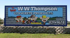 W.W. Thompson Concrete Products Sign