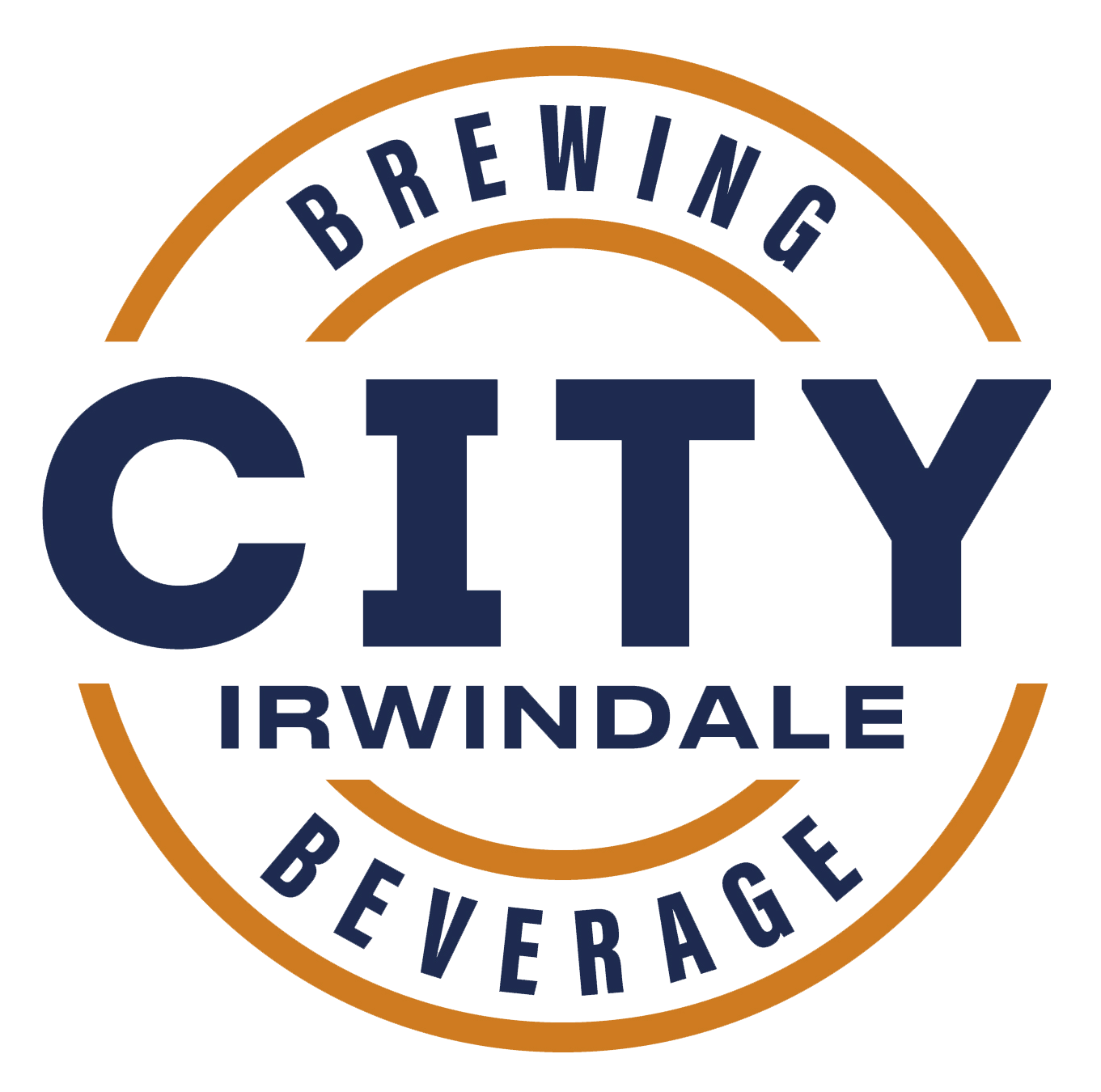 A logo for irwindale brew yard with wheat and a palm tree