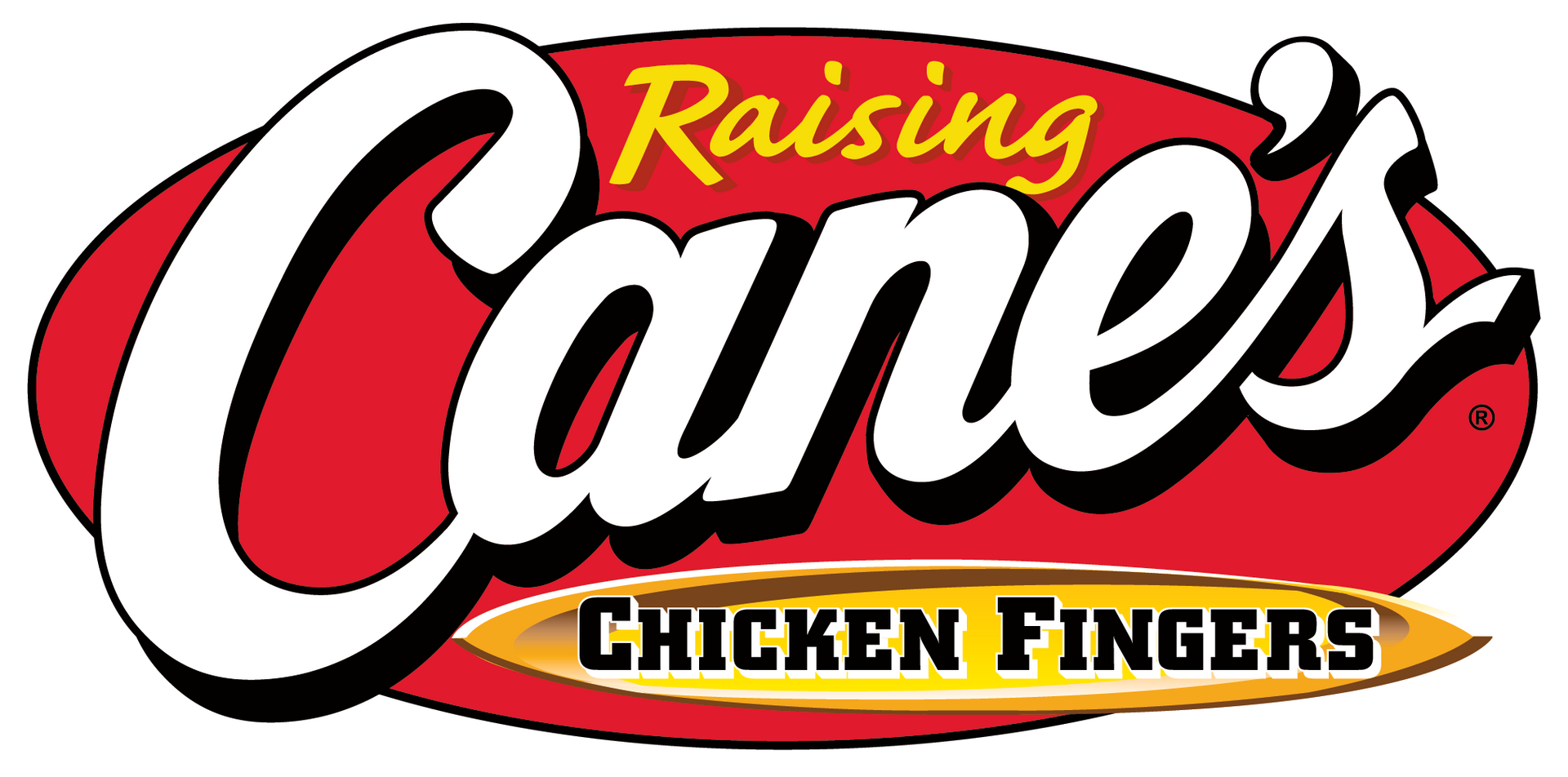 The logo for raising cane 's chicken fingers