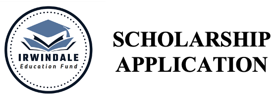 The logo for the irwindale education fund scholarship application.