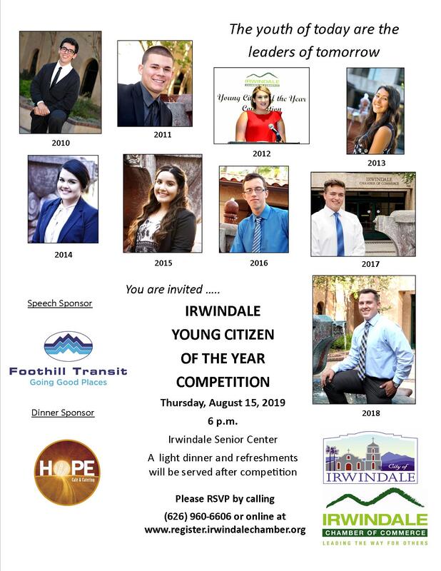A poster for the young citizen of the year competition