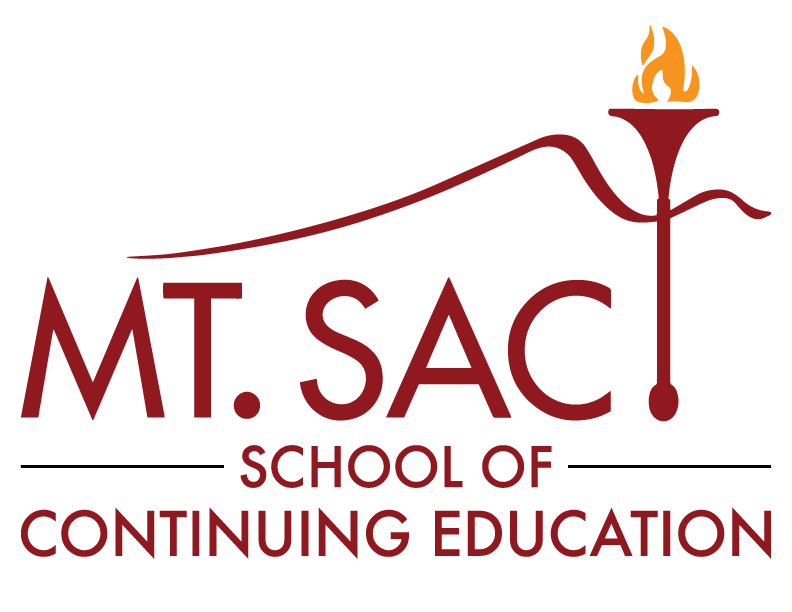 The logo for mt. sac school of continuing education