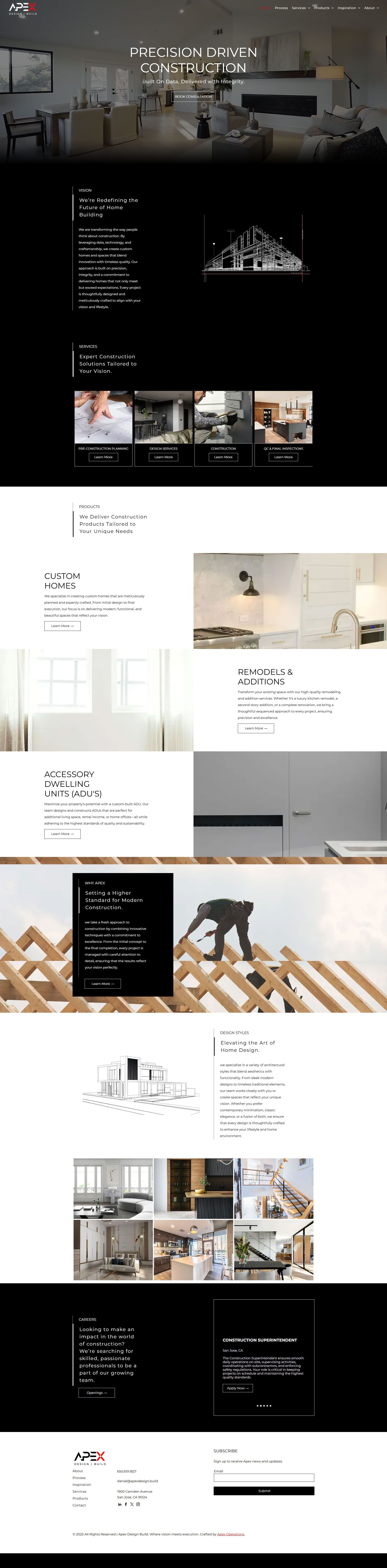 A screenshot of a website for a real estate company.