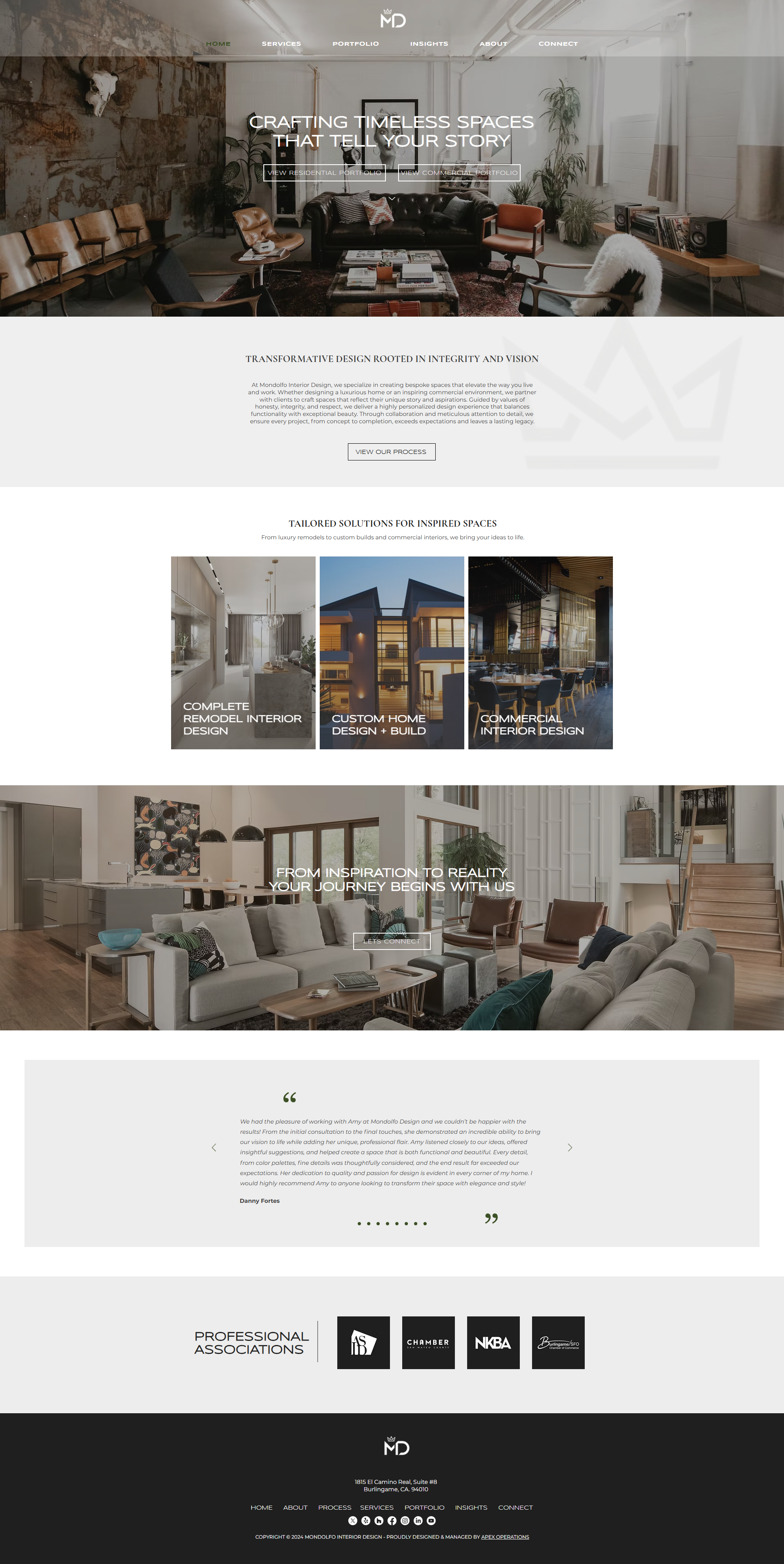 A screenshot of a website for a real estate company.