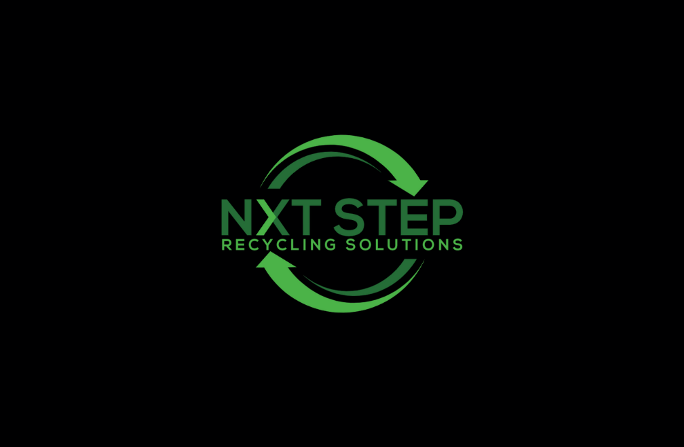 NXT STEP Recycling Solutions logo with green arrows forming a circular recycling symbol around the text.