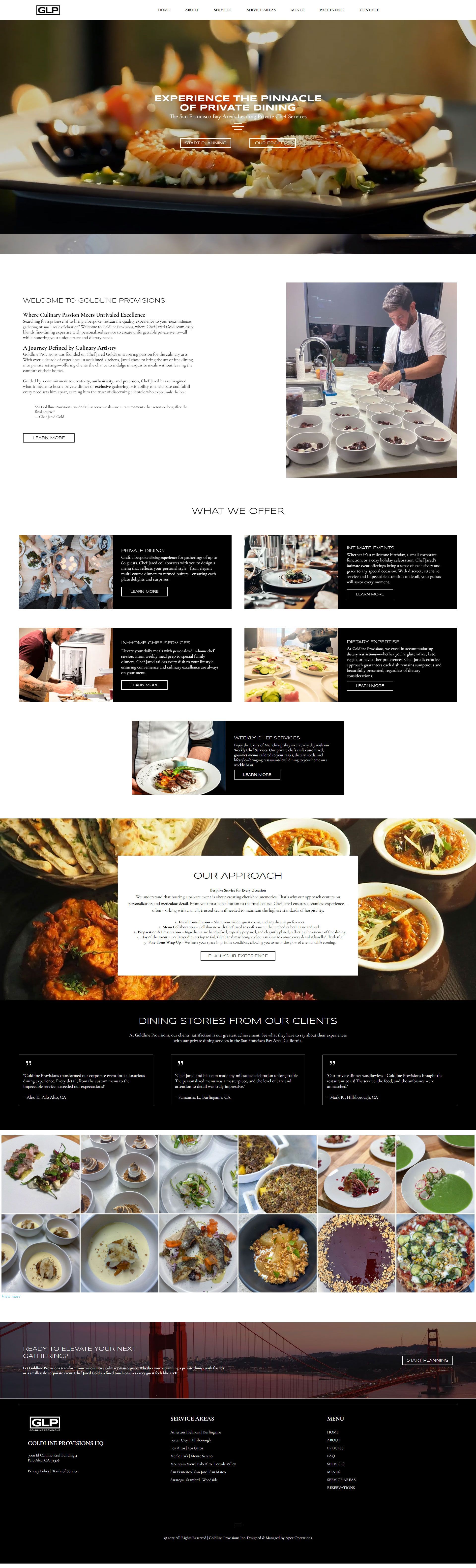 A screenshot of a website for a real estate company.