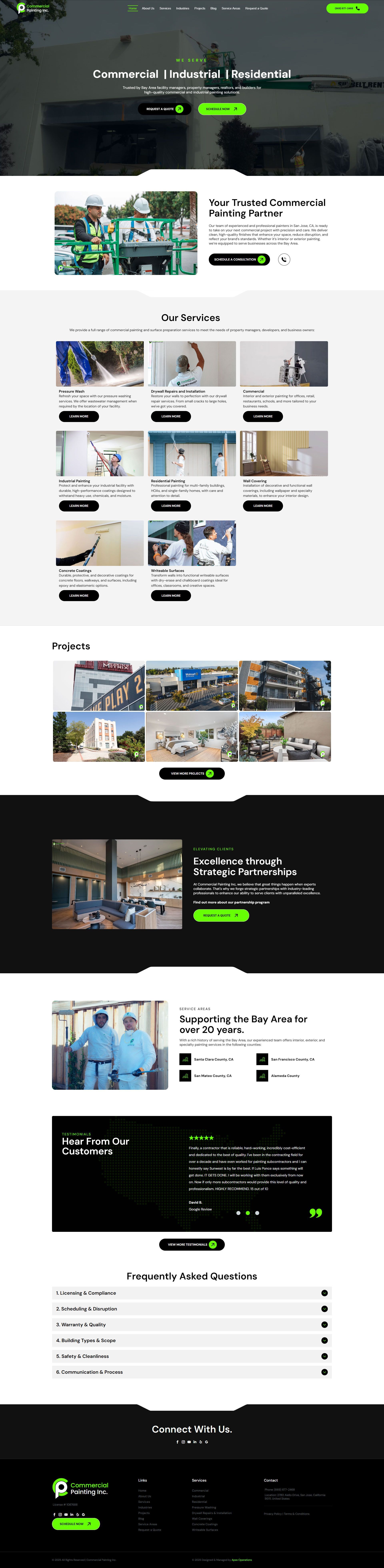 A screenshot of a website for a real estate company.