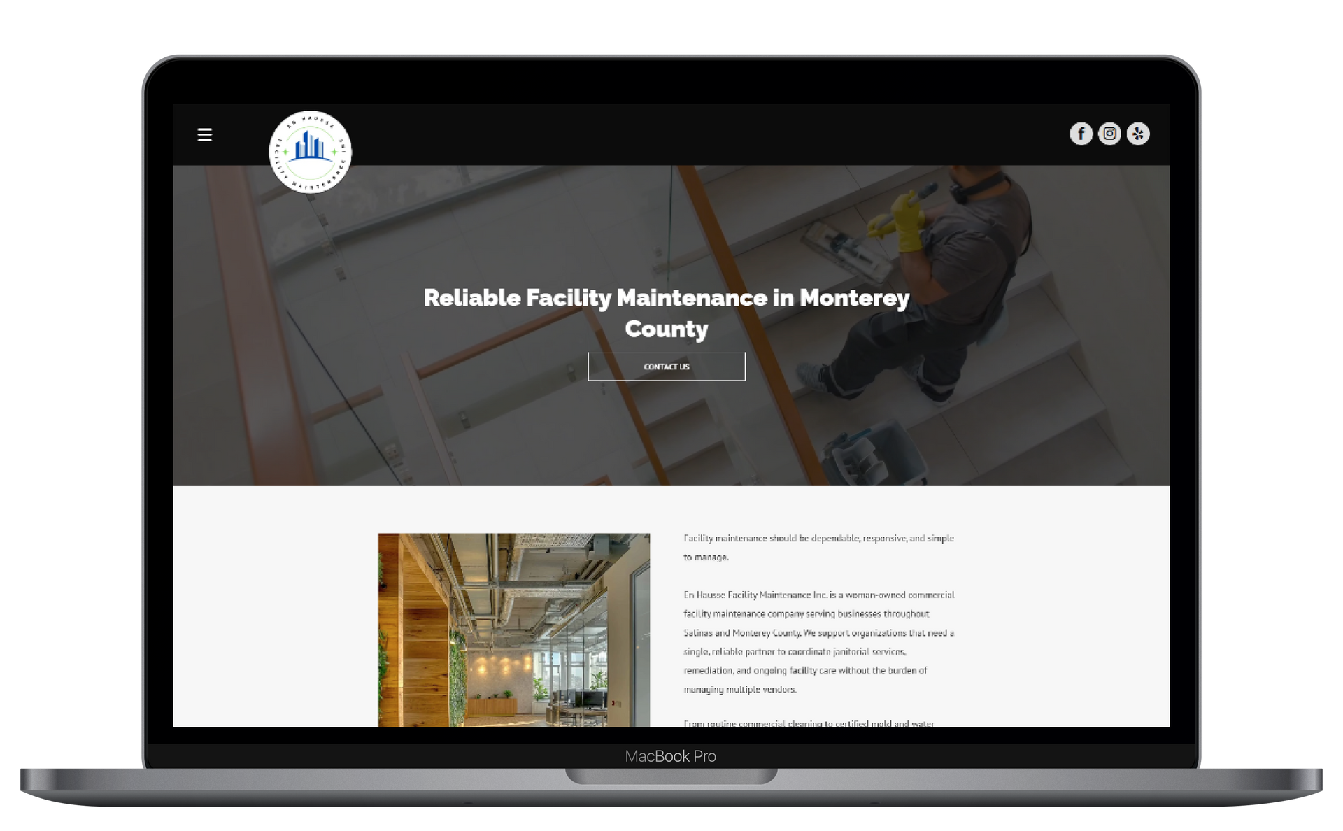 En Hausse Facility Maintenance Website Preview