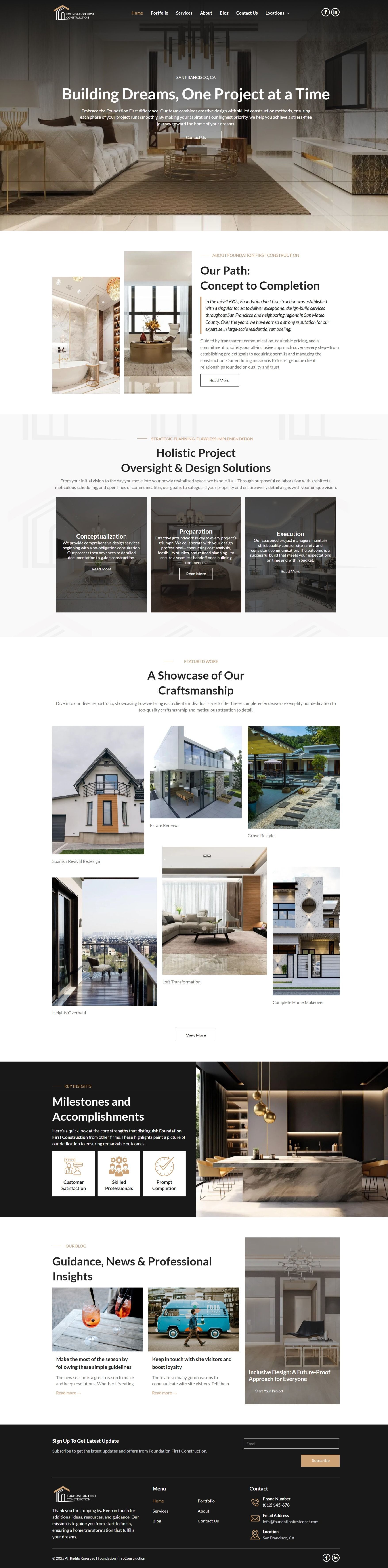 A screenshot of a website for a real estate company.