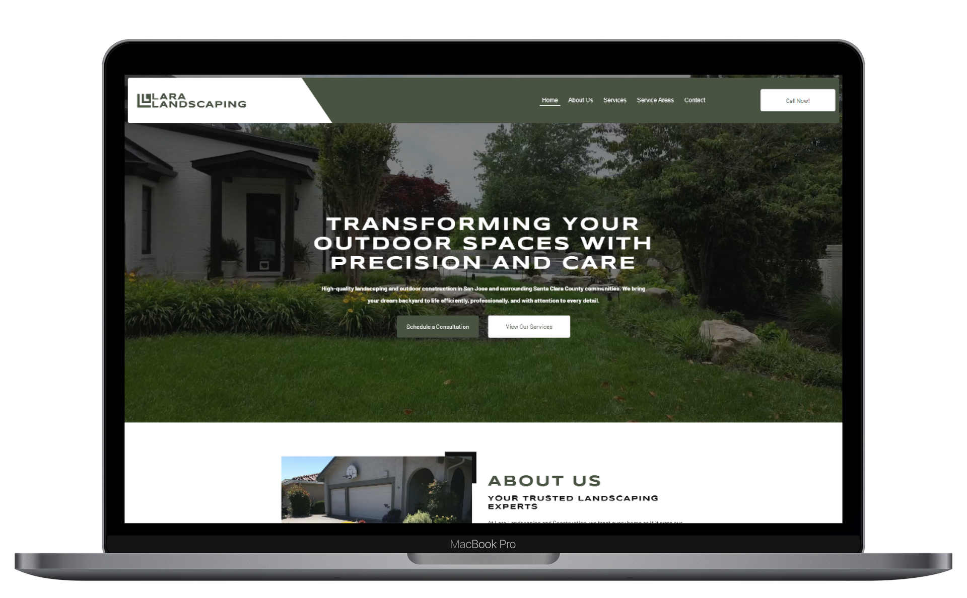 Lara Landscaping Website Preview