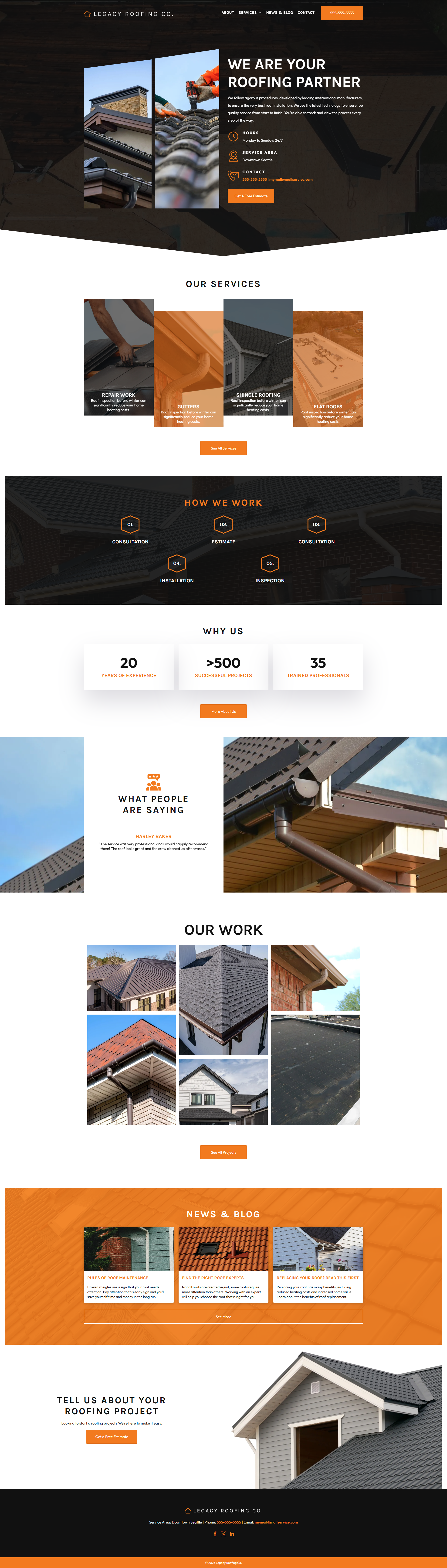 A screenshot of a website with a picture of a house on it.