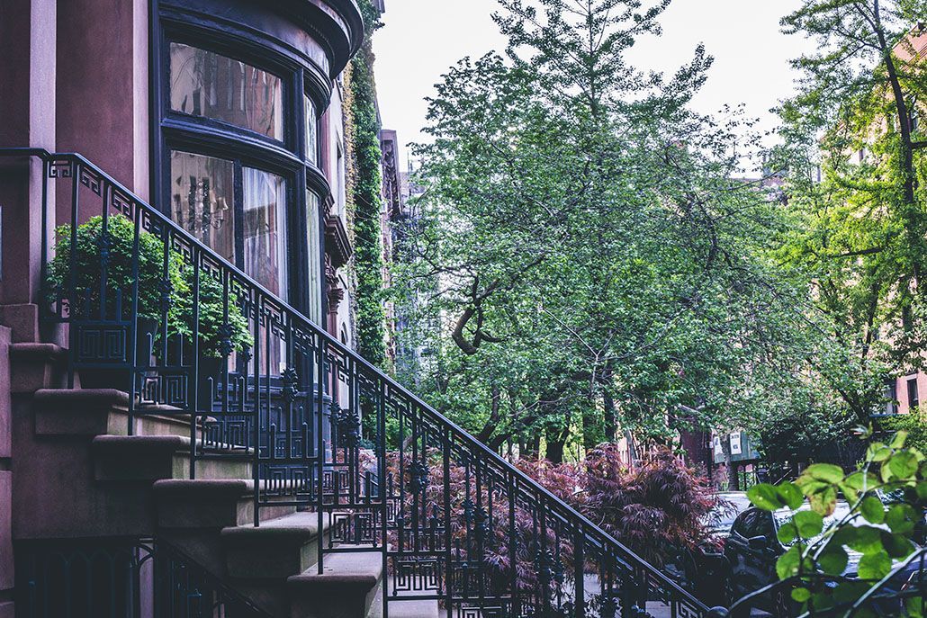An aerial view of Brooklyn Heights, New York