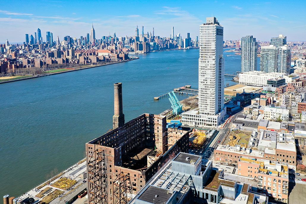 An aerial view of Brooklyn Heights, New York