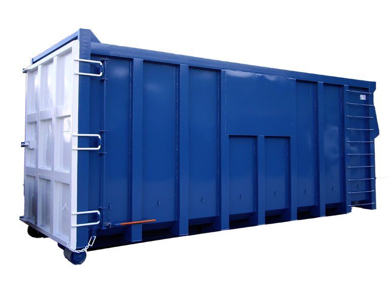 50 Cubic yard Open top container side view