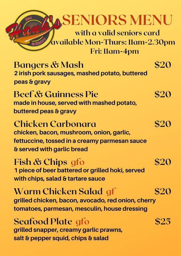 Seniors+Menu