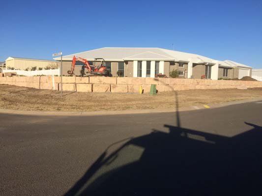 large retaining wall highfields