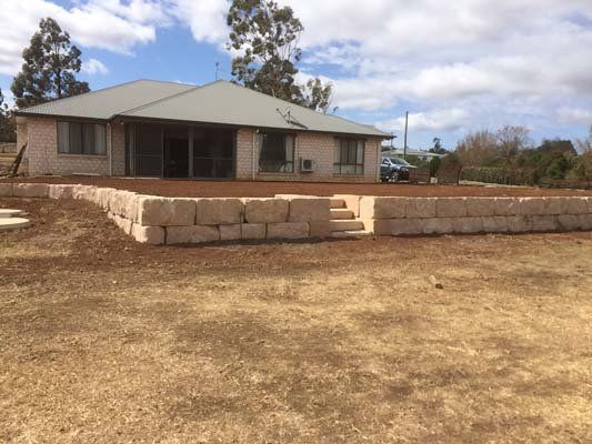 home retaining wall and yard